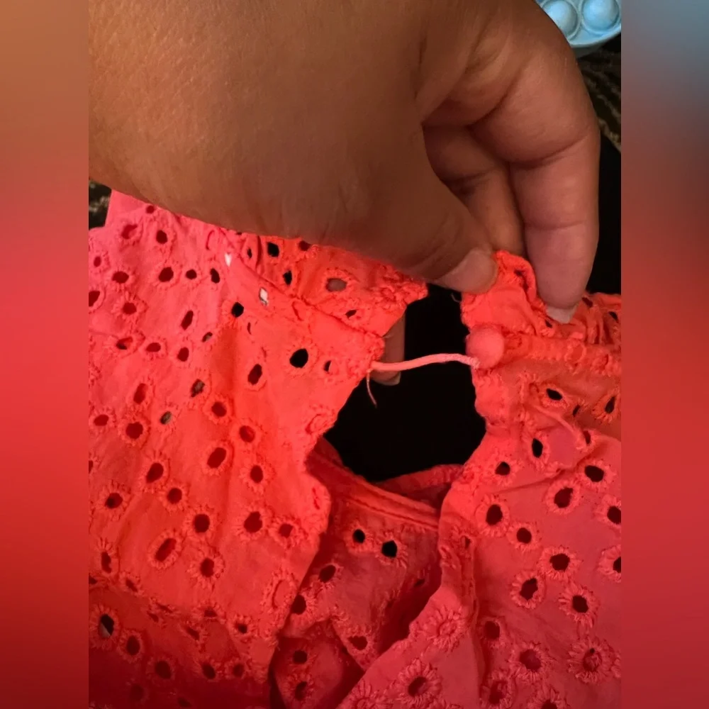Orange Butterfly Sleeve Top - Picture 4 of 5